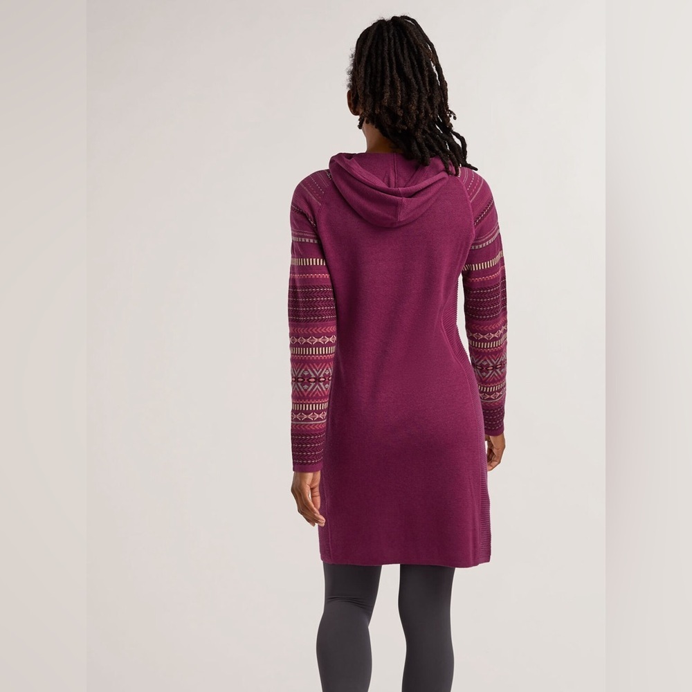 Krimson Klover Mover Maker Knit Hoodie Dress - Purple - Merino Wool - Size XS - Picture 11 of 12